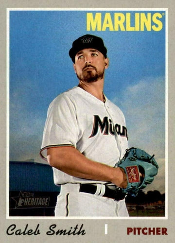 #699 Caleb Smith - Miami Marlins - 2019 Topps Heritage Baseball
