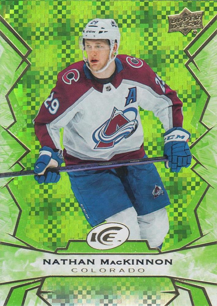 #69 Nathan MacKinnon - Colorado Avalanche - 2022-23 Upper Deck Ice - Green Hockey