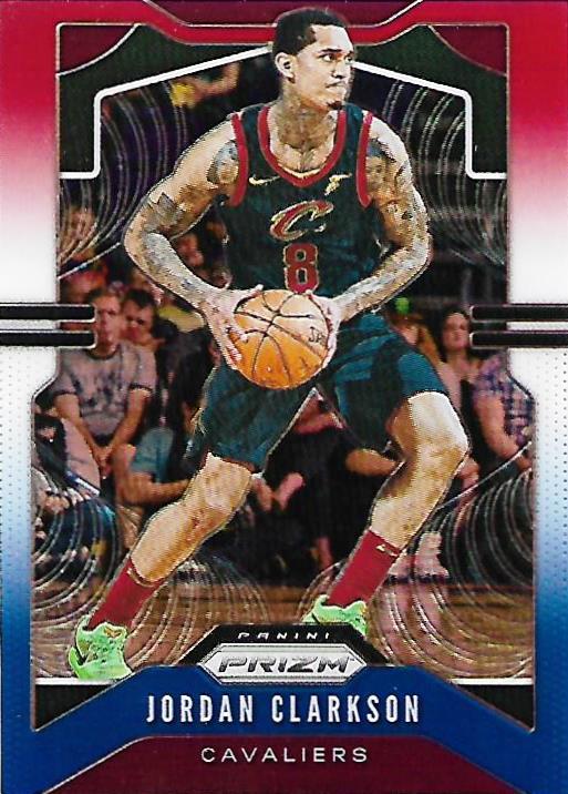 #69 Jordan Clarkson - Cleveland Cavaliers - 2019-20 Panini Prizm - Prizms Red White and Blue Basketball