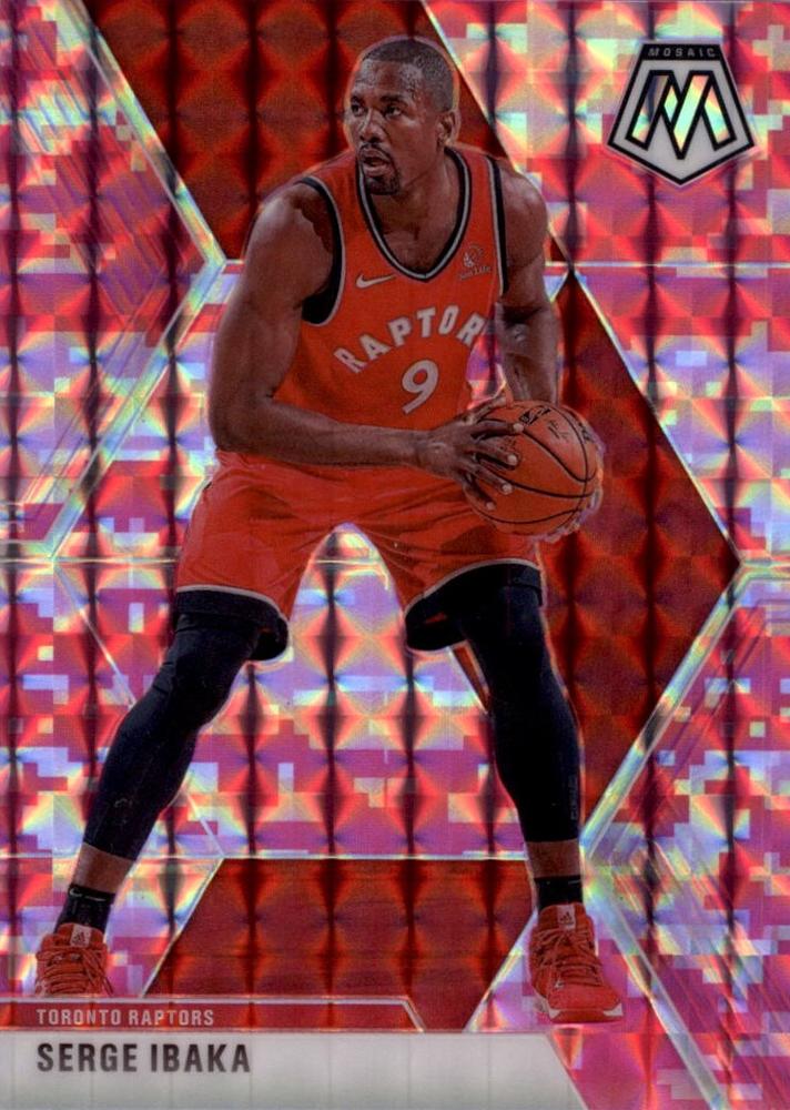 #69 Serge Ibaka - Toronto Raptors - 2019-20 Panini Mosaic - Camo Pink Basketball