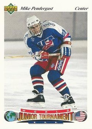 #69 Mike Prendergast - USA - 1991-92 Upper Deck Czech World Juniors Hockey
