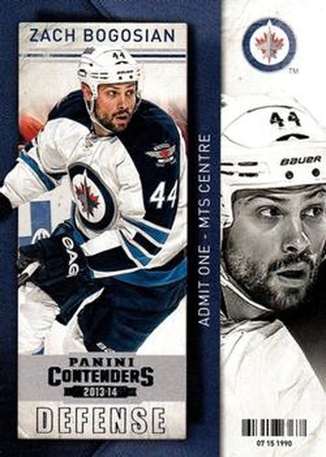 #69 Zach Bogosian - Winnipeg Jets - 2013-14 Panini Contenders Hockey