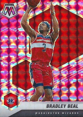 #69 Bradley Beal - Washington Wizards - 2020-21 Panini Mosaic - Mosaic Camo Pink Basketball