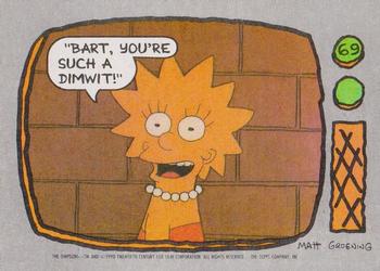 #69 Bart, you're such a dimwit! - 1990 Topps The Simpsons