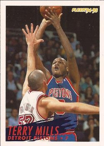 #69 Terry Mills - Detroit Pistons - 1994-95 Fleer Basketball
