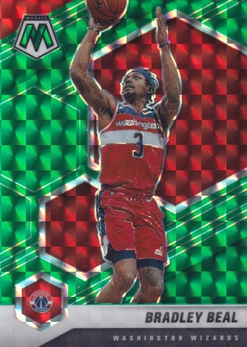 #69 Bradley Beal - Washington Wizards - 2020-21 Panini Mosaic - Mosaic Green Basketball