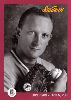 #69 Bret Saberhagen - Kansas City Royals - 1991 Studio Baseball