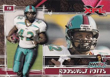 #69 Roosevelt Potts - Memphis Maniax - 2001 Topps XFL Football