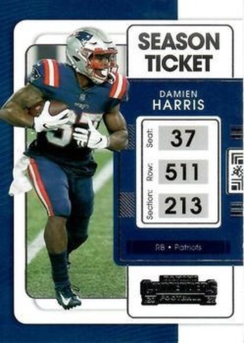 #69 Damien Harris - New England Patriots - 2021 Panini Contenders Football