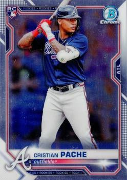 #69 Cristian Pache - Atlanta Braves - 2021 Bowman Chrome Baseball