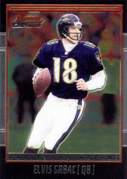 #69 Elvis Grbac - Baltimore Ravens - 2001 Bowman Chrome Football