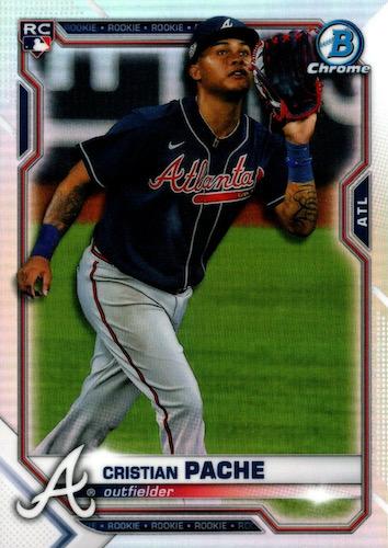 #69b Cristian Pache - Atlanta Braves - 2021 Bowman Chrome Baseball