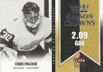 #SC6 Chris Osgood - Detroit Red Wings - 2008-09 Ultra - Season Crowns Hockey
