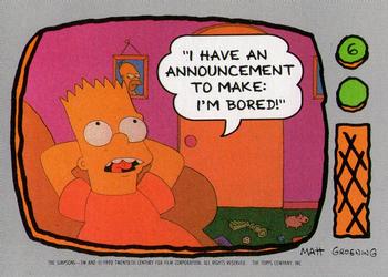 #6 I have an announcement to make: I'm bored! - 1990 Topps The Simpsons