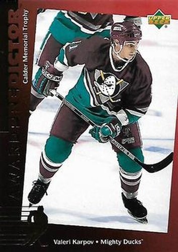 #C6 Valeri Karpov - Anaheim Mighty Ducks - 1994-95 Upper Deck - Predictors Canadian Gold Exchange Hockey