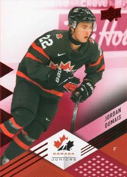 #6 Jordan Dumais - Canada - 2024 Upper Deck Team Canada Juniors - Red Foil Hockey