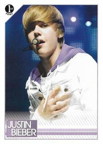 #6 Before he appeared on stage for his 2010 concert - 2010 Panini Justin Bieber