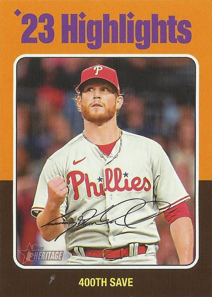 #6 400th Save (Craig Kimbrel) - Philadelphia Phillies - 2024 Topps Heritage Baseball
