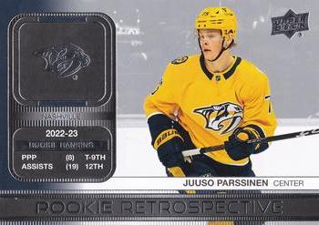 #RR-6 Juuso Parssinen - Nashville Predators - 2023-24 Upper Deck - Rookie Retrospective Hockey