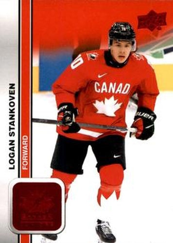 #6 Logan Stankoven - Canada - 2023 Upper Deck Team Canada Juniors - Red Foil Hockey