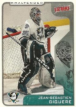 #6 Jean-Sebastien Giguere - Anaheim Mighty Ducks - 2001-02 Upper Deck Victory Hockey