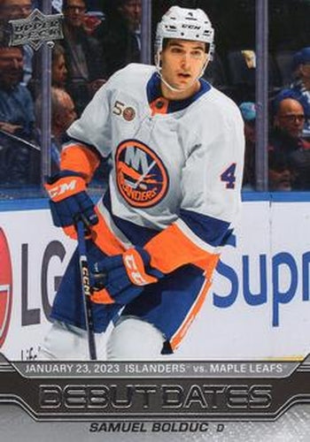 #DD-6 Samuel Bolduc - New York Islanders - 2023-24 Upper Deck - Debut Dates Hockey