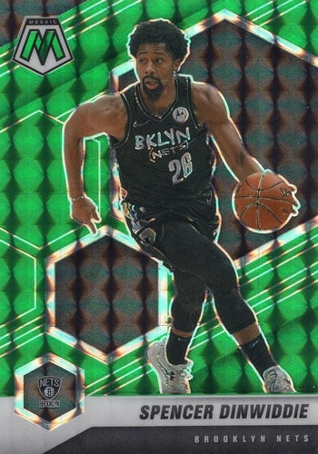 #6 Spencer Dinwiddie - Brooklyn Nets - 2020-21 Panini Mosaic - Mosaic Green Basketball