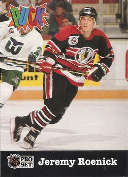 #6 Jeremy Roenick - Chicago Blackhawks - 1991-92 Pro Set PUCK Hockey