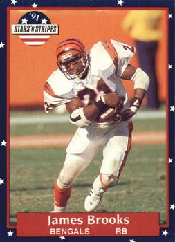 #6 James Brooks - Cincinnati Bengals - 1991 Fleer Stars 'n Stripes Football