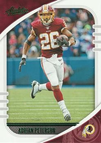 #6 Adrian Peterson - Washington Redskins - 2020 Panini Absolute - Green Football