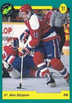 #6 Alek Stojanov - Vancouver Canucks - 1991 Classic Draft Picks Hockey