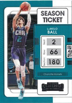 #6 LaMelo Ball - Charlotte Hornets - 2021-22 Panini Contenders Basketball