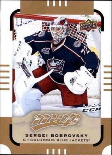 #6 Sergei Bobrovsky - Columbus Blue Jackets - 2015-16 Upper Deck MVP Hockey