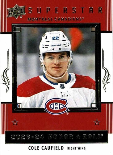 #HR-6 Cole Caufield - Montreal Canadiens - 2023-24 Upper Deck - Honor Roll Hockey