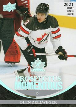 #PM-6 Olen Zellweger - Canada - 2023 Upper Deck Team Canada Juniors - Prospectus Momentous Hockey