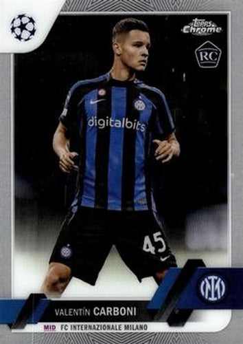 #6 Valentín Carboni - Inter Milan - 2022-23 Topps Chrome UEFA Club Competitions Soccer