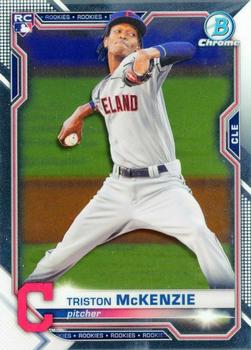 #6 Triston McKenzie - Cleveland Indians - 2021 Bowman Chrome Baseball