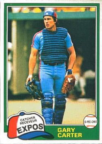 #6 Gary Carter - Montreal Expos - 1981 O-Pee-Chee - Gray Back Baseball