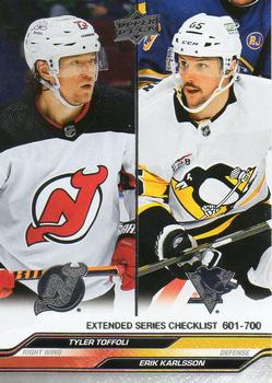 #700 Tyler Toffoli / Erik Karlsson - New Jersey Devils / Pittsburgh Penguins -2023-24 Upper Deck Hockey