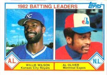 #701 1982 Batting Leaders Willie Wilson / Al Oliver - Kansas City Royals / Montreal Expos - 1983 Topps Baseball