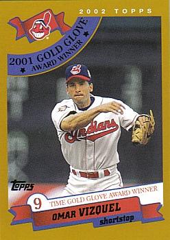 #701 Omar Vizquel - Cleveland Indians - 2002 Topps Baseball