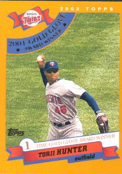 #703 Torii Hunter - Minnesota Twins - 2002 Topps Baseball