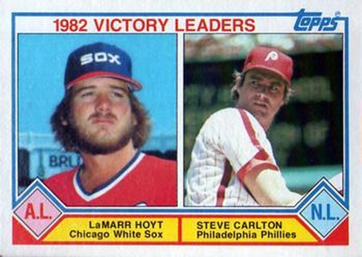 #705 1982 Victory Leaders LaMarr Hoyt / Steve Carlton - Chicago White Sox / Philadelphia Phillies - 1983 Topps Baseball