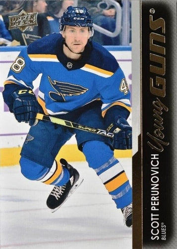 #707 Scott Perunovich - St. Louis Blues - 2021-22 Upper Deck Hockey
