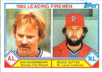 #708 1982 Leading Firemen Dan Quisenberry / Bruce Sutter - Kansas City Royals / St. Louis Cardinals - 1983 Topps Baseball