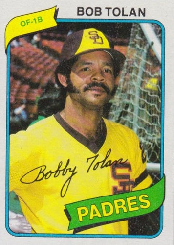 #708 Bob Tolan - San Diego Padres - 1980 Topps Baseball