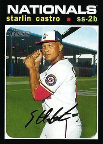 #709 Starlin Castro - Washington Nationals - 2020 Topps Heritage Baseball
