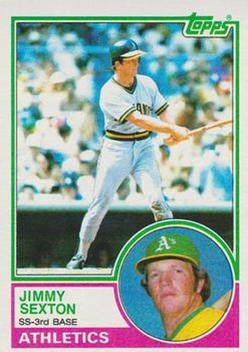 #709 Jimmy Sexton - Oakland Athletics - 1983 Topps Baseball