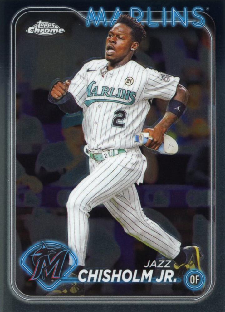 #70 Jazz Chisholm Jr. - Miami Marlins - 2024 Topps Chrome Baseball