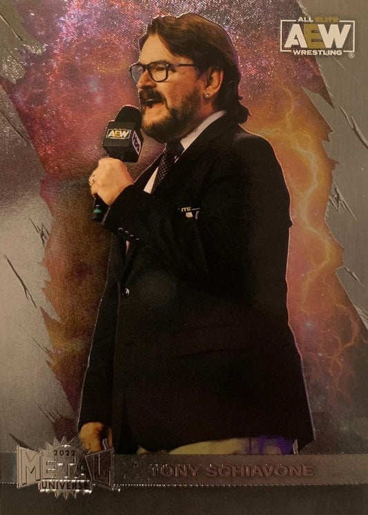 #70 Tony Schiavone - 2022 SkyBox Metal Universe AEW Wrestling